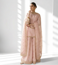 Pink Plazo – 3 Piece Suit (Lawn + Orginza Duptta)