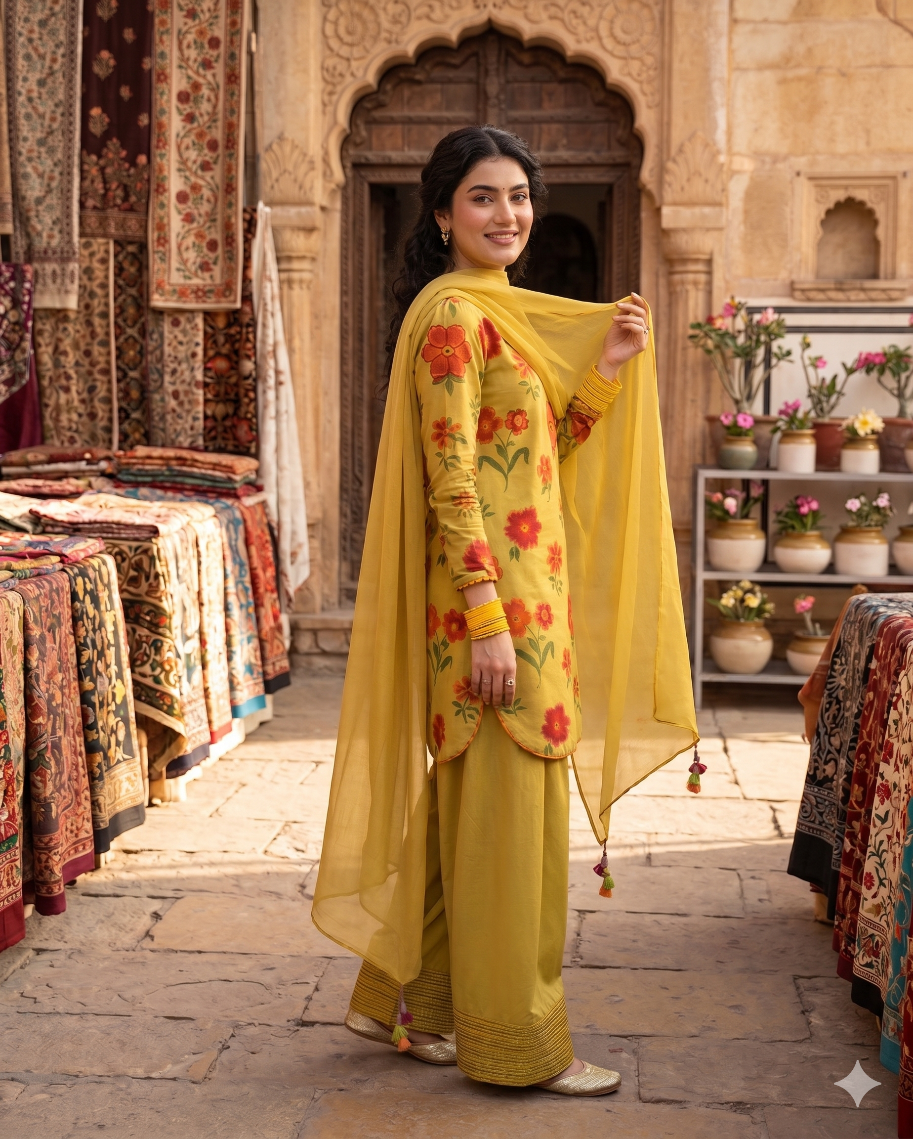 Musturd – 3 Piece Suit (Lawn + Chiffion Duptta)